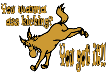 you wanna ass kicking?
