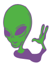 alien waving
