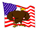 eagle and flags