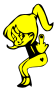 girl giving finger and mooning