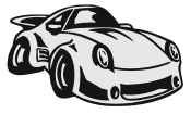 cartoon porsche