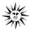 cartoon sun