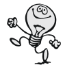 cartoon light bulb