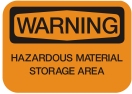 hazardous material storage area